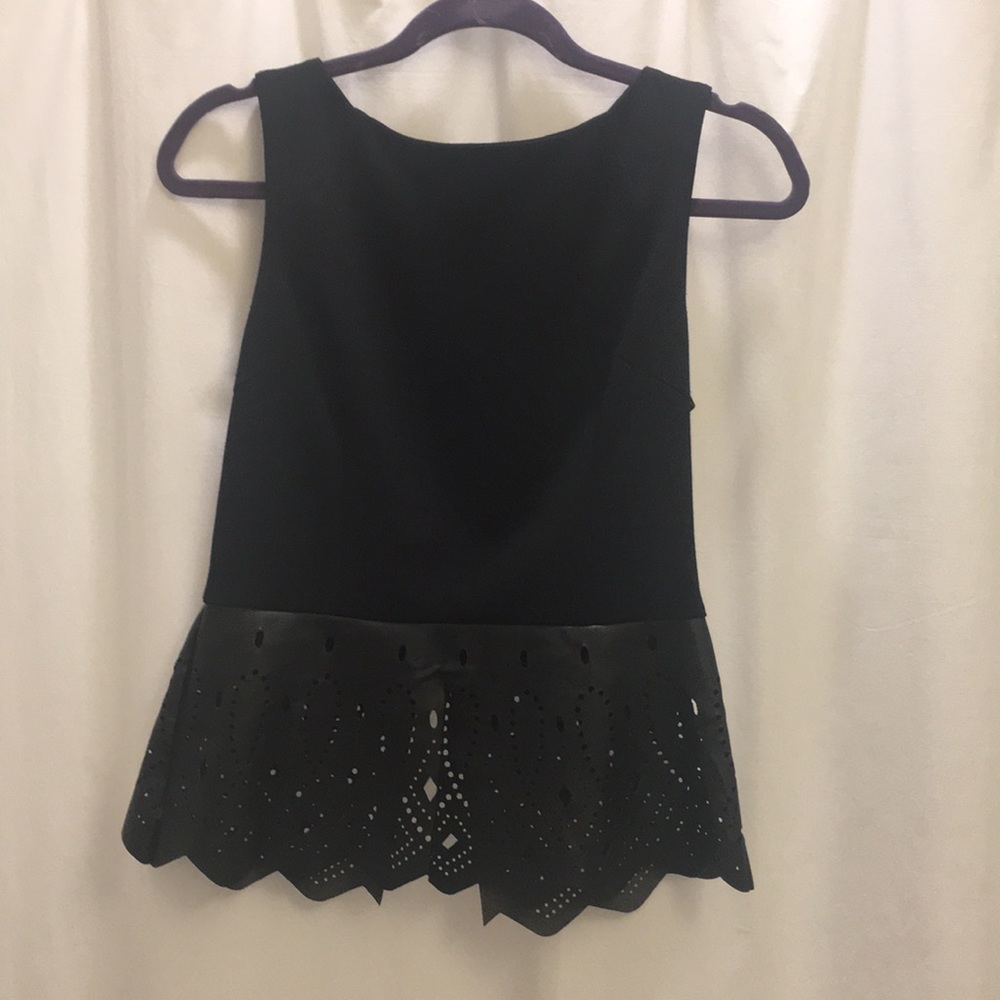 Black peplum top